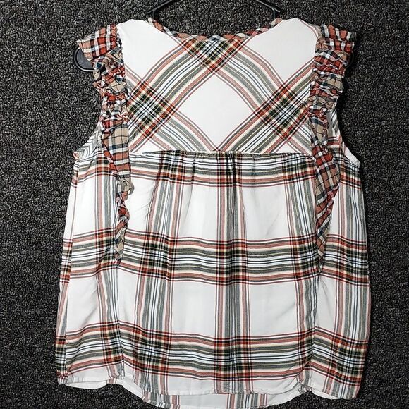 Time and Tru XL 16-18 Sleeveless Ruffles Red, Navy, Black and White - Picture 9 of 12